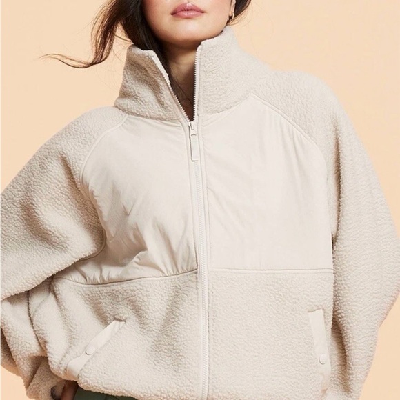 Women's Cream Puffer Jacket - Picture 1 of 6